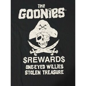 Goonies Movie Graphic T-Shirt Black Unisex Men's 2XL One-Eyed Willie Tee
